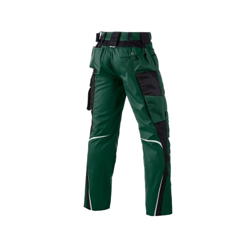 Menuisiers: Pantalon à taille élastique e.s.motion + vert/noir 3