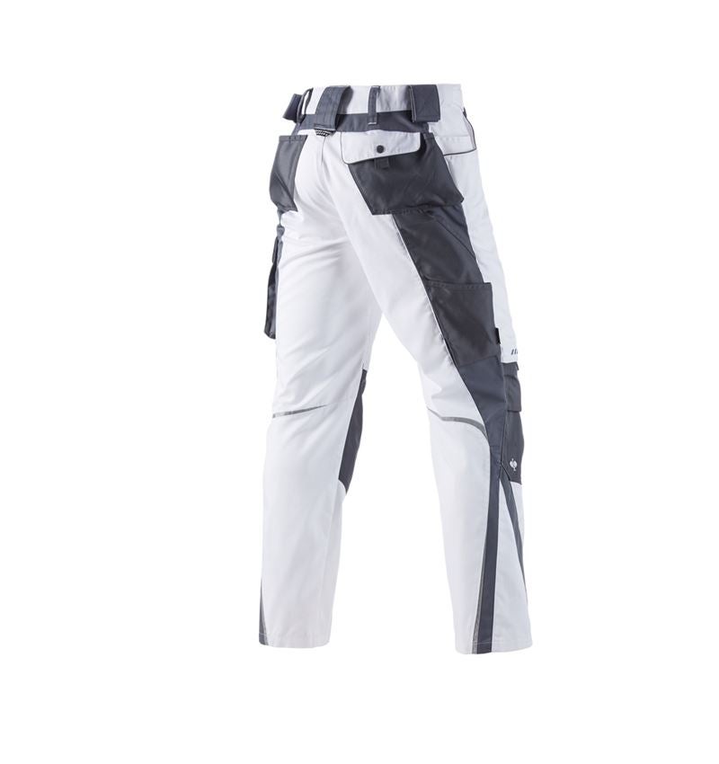 Work Trousers: Trousers e.s.motion + white/grey 3
