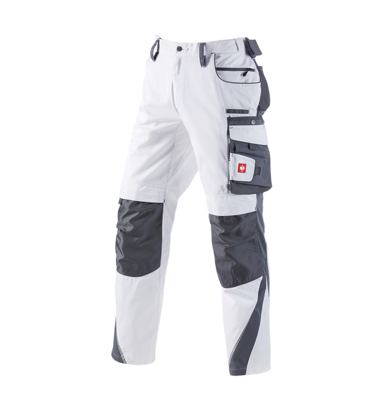 Work Trousers: Trousers e.s.motion + white/grey 2