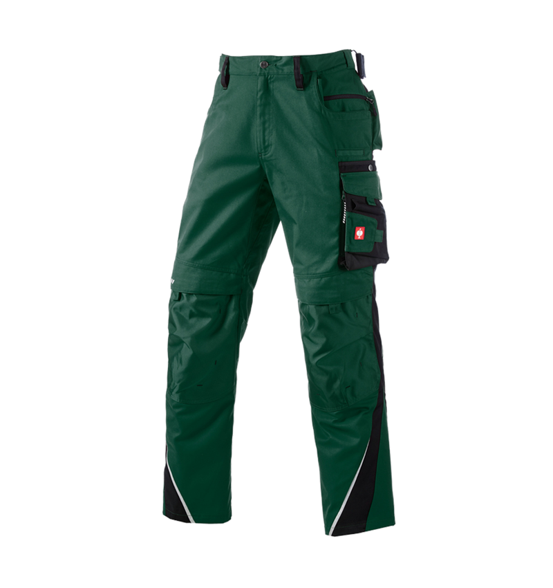 Menuisiers: Pantalon à taille élastique e.s.motion + vert/noir 2