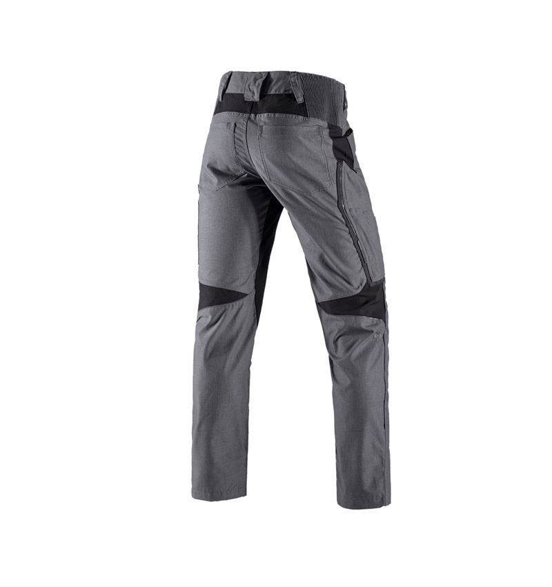 Pantalons de travail: Pantalon à taille élastique e.s.vision, hommes + ciment mélange/noir 3