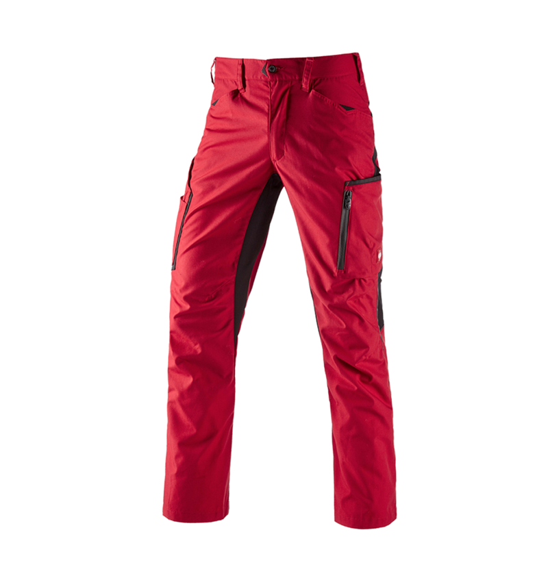 Horti-/ Sylvi-/ Agriculture: Pantalon à taille élastique e.s.vision, hommes + rouge/noir 2