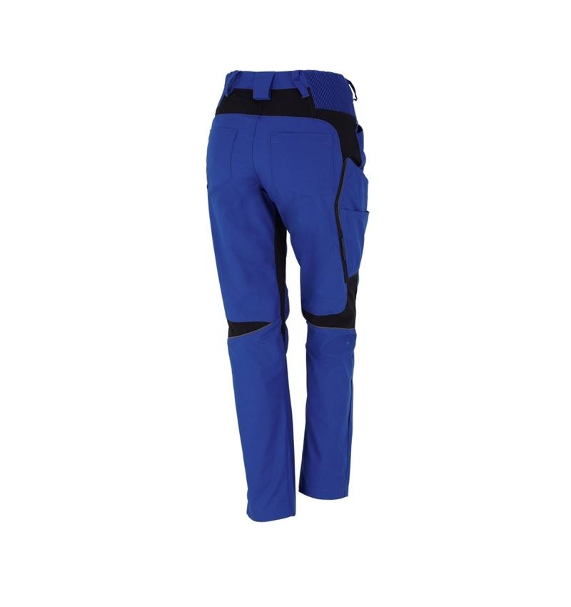 Pantalons de travail: Pantalon à taille élastique femmes e.s.vision + bleu royal/noir 3