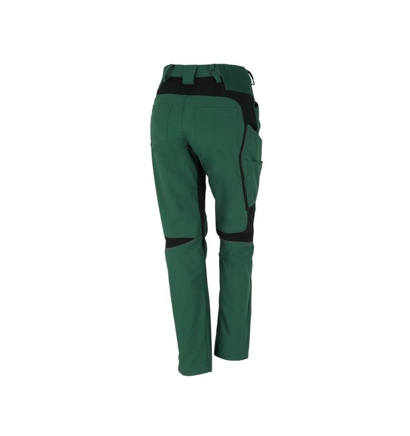 Work Trousers: Ladies' trousers e.s.vision + green/black 3