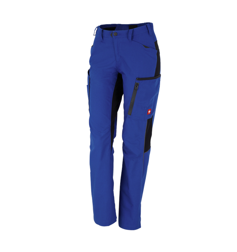 Pantalons de travail: Pantalon à taille élastique femmes e.s.vision + bleu royal/noir 2