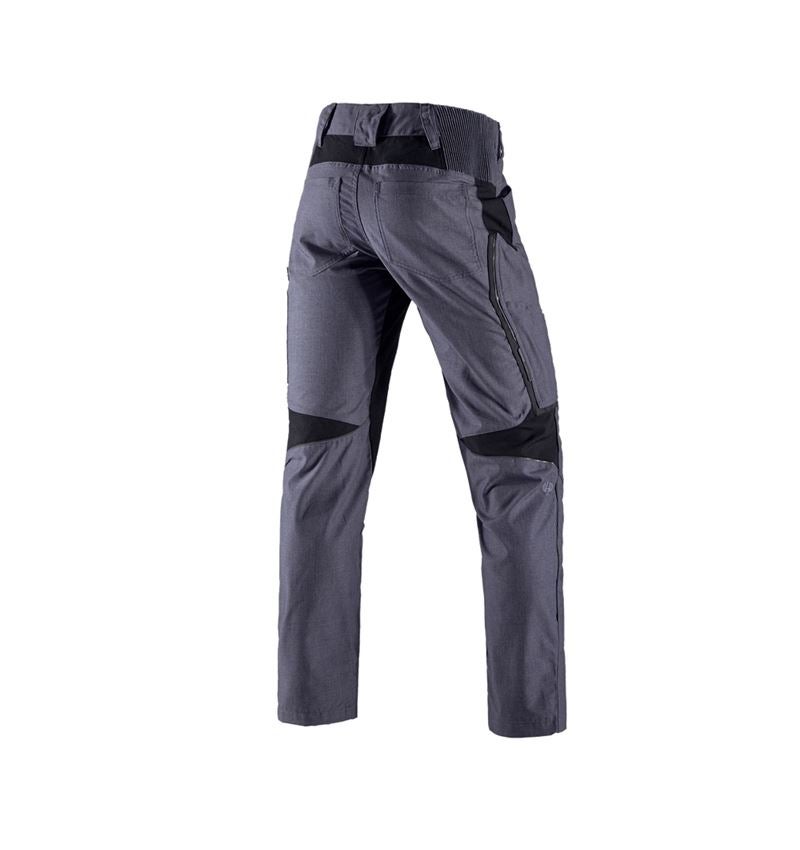 Pantalons de travail: Pantalon à taille élastique d'hiver e.s.vision + pacifique mélange/noir 3