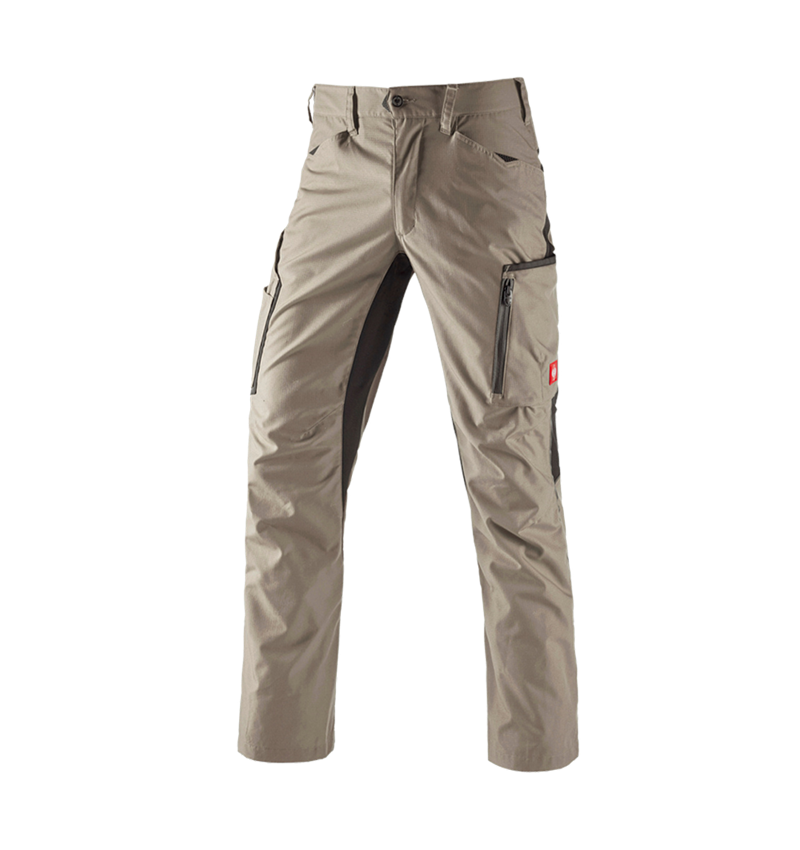 Froid: Pantalon à taille élastique d'hiver e.s.vision + glaise/noir