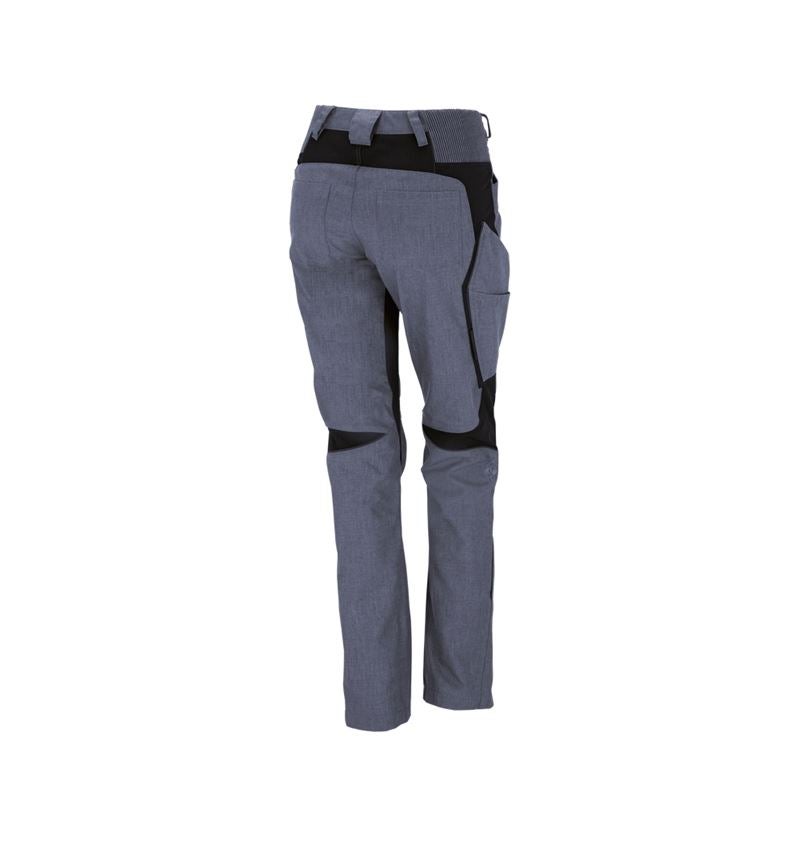 Work Trousers: Winter ladies' trousers e.s.vision + pacific melange/black 3