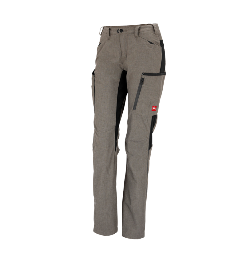 Work Trousers: Winter ladies' trousers e.s.vision + stone melange/black