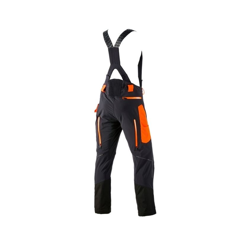 Work Trousers: Cut protection trousers e.s.vision + black/high-vis orange 3