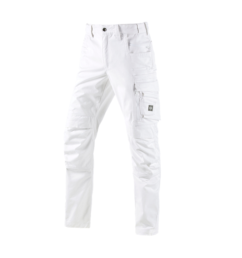 Pantalons de travail: Pantalon à taille élastique e.s.motion ten + blanc 2