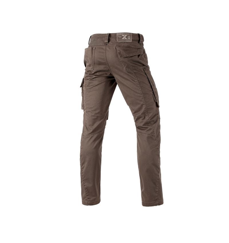 Pantalons de travail: Pantalon à taille élastique e.s.motion ten + marron 3