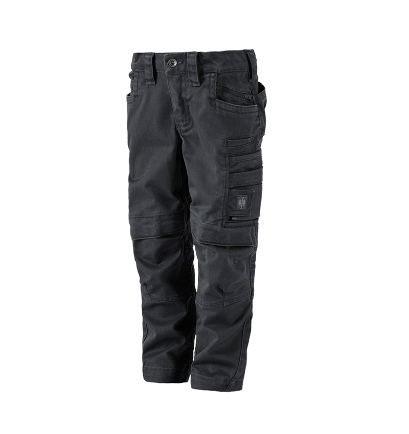 Pantalons: Pantalon à taille élastique e.s.motion ten,enfants + noir oxyde 1