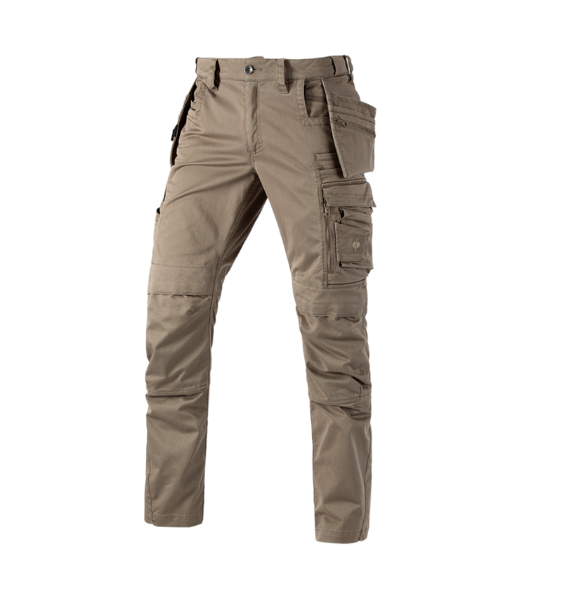Thèmes: Pantalon à taille élast. e.s.motion ten tool-pouch + brun cendré 1