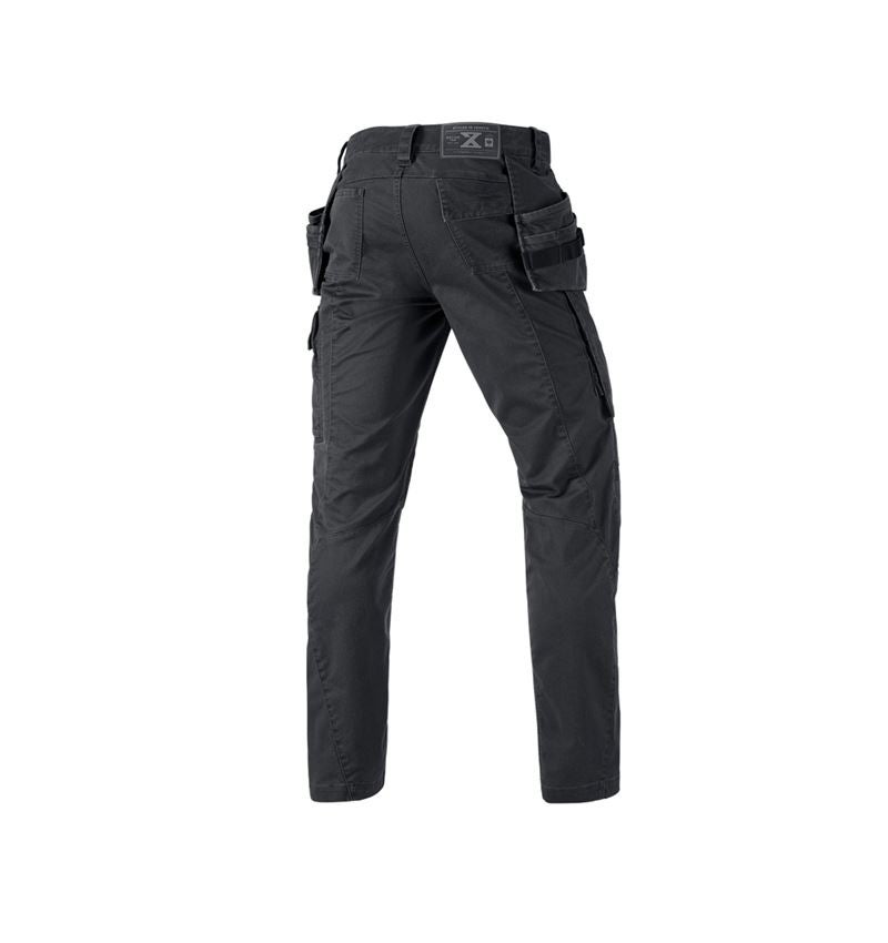 Pantalons de travail: Pantalon à taille élast. e.s.motion ten tool-pouch + noir oxyde 2
