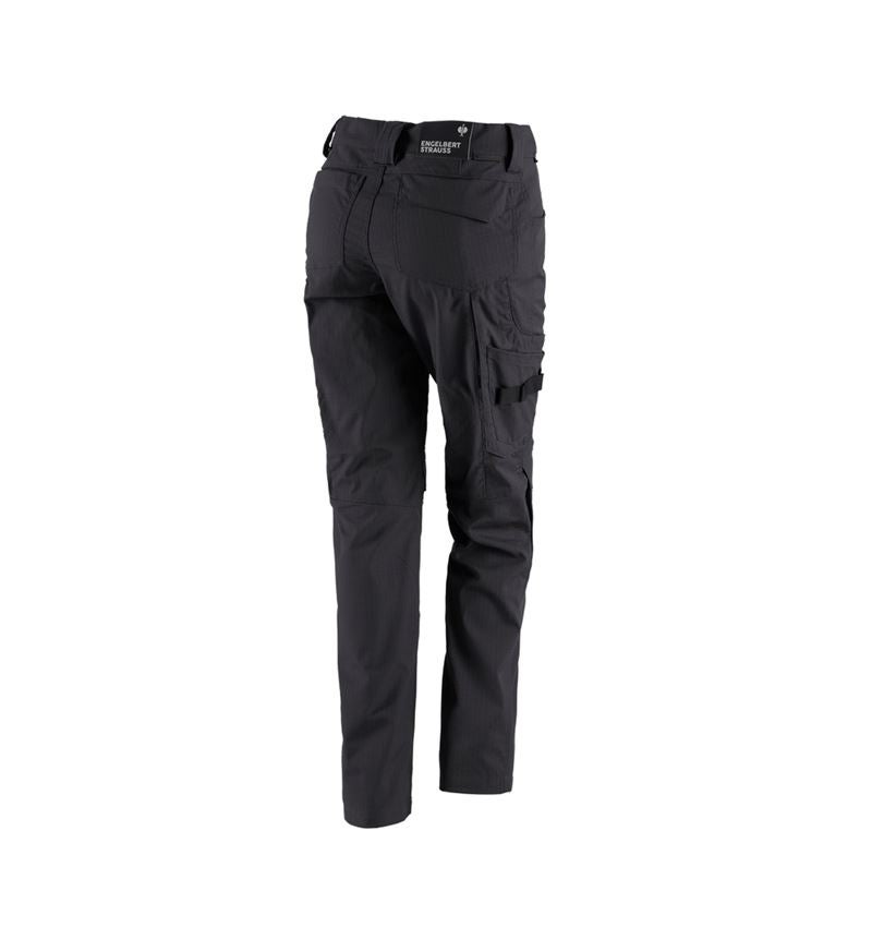 Pantalons de travail: Pantalon à taille élast. e.s.concrete solid femmes + noir 3