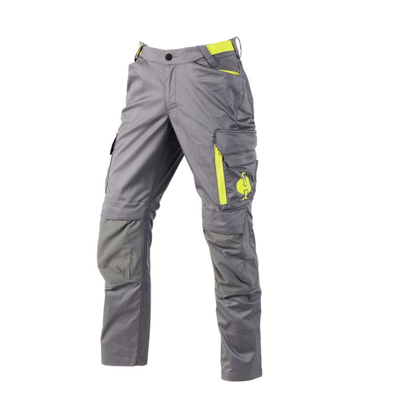 Work Trousers: Trousers e.s.trail + basaltgrey/acid yellow 2