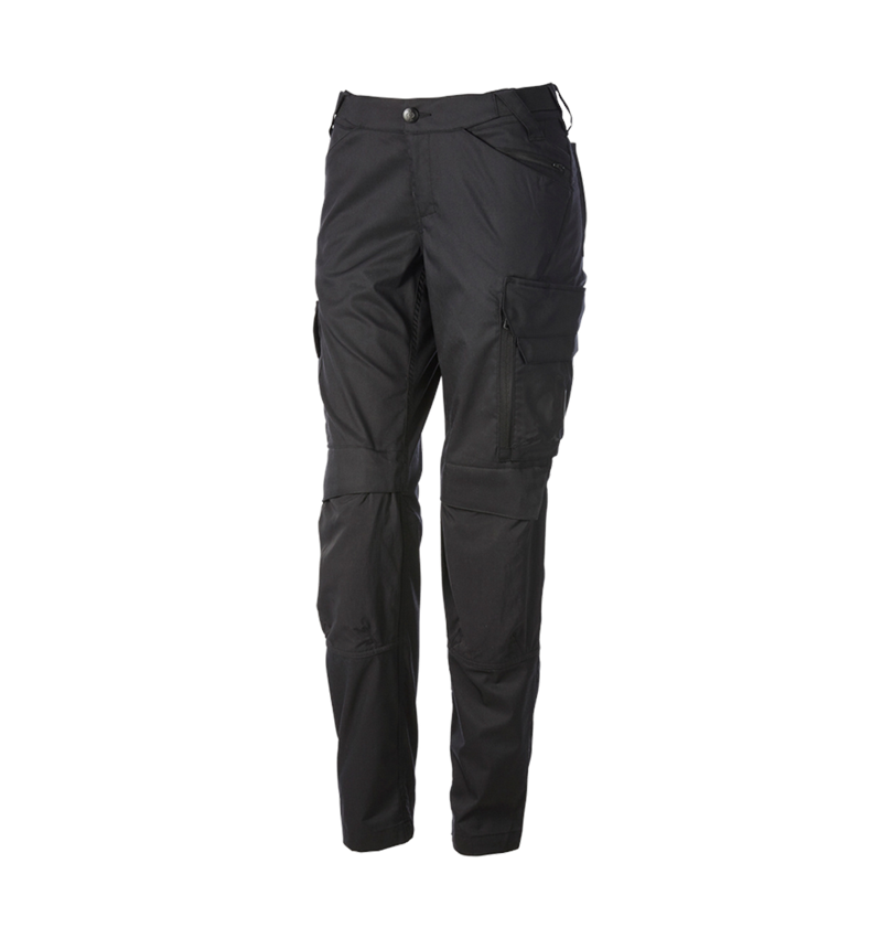 Vêtements: Pantalon à taille élastique e.s.trail, femmes + noir 4