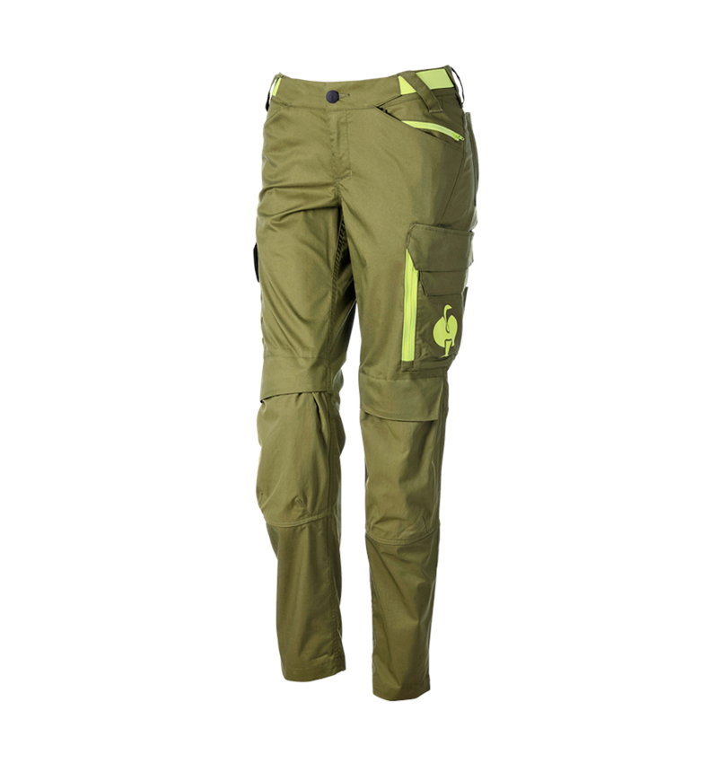 Knee Pad Master Grid 6D: Trousers e.s.trail, ladies' + junipergreen/limegreen 3