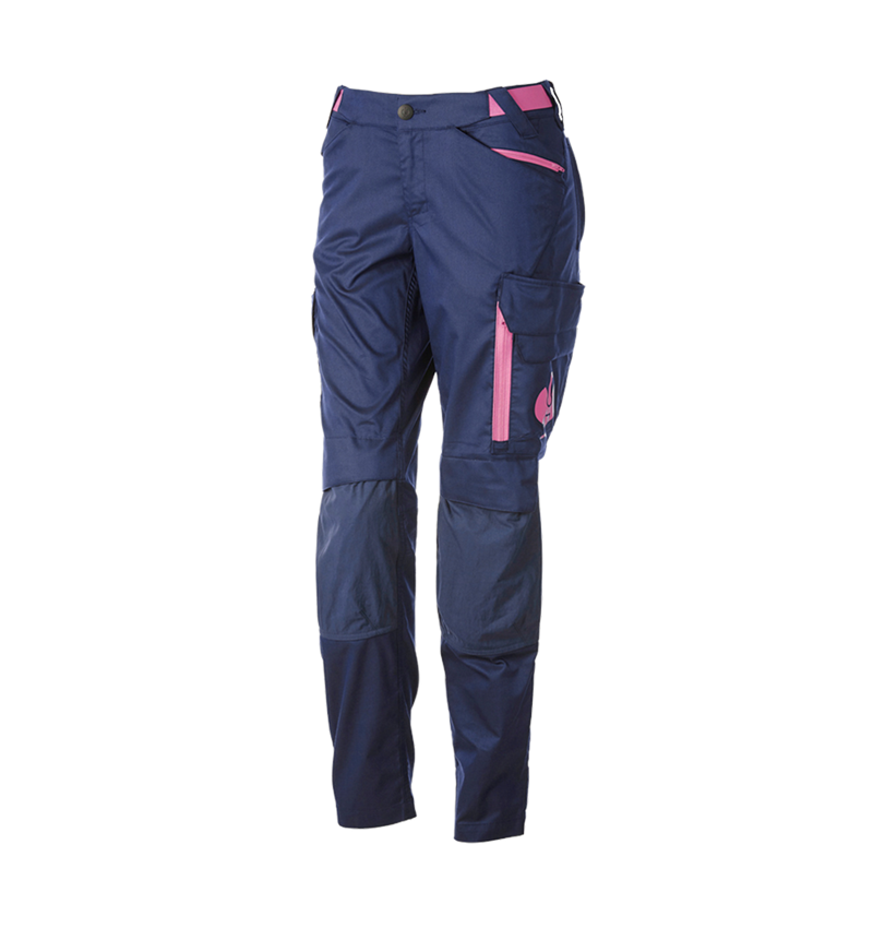 Protège-genoux Master Grid 6D: Pantalon à taille élastique e.s.trail, femmes + bleu profond/rose tara 4