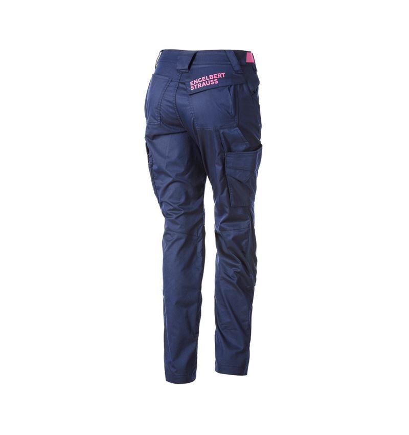 Vêtements: Pantalon à taille élastique e.s.trail, femmes + bleu profond/rose tara 5