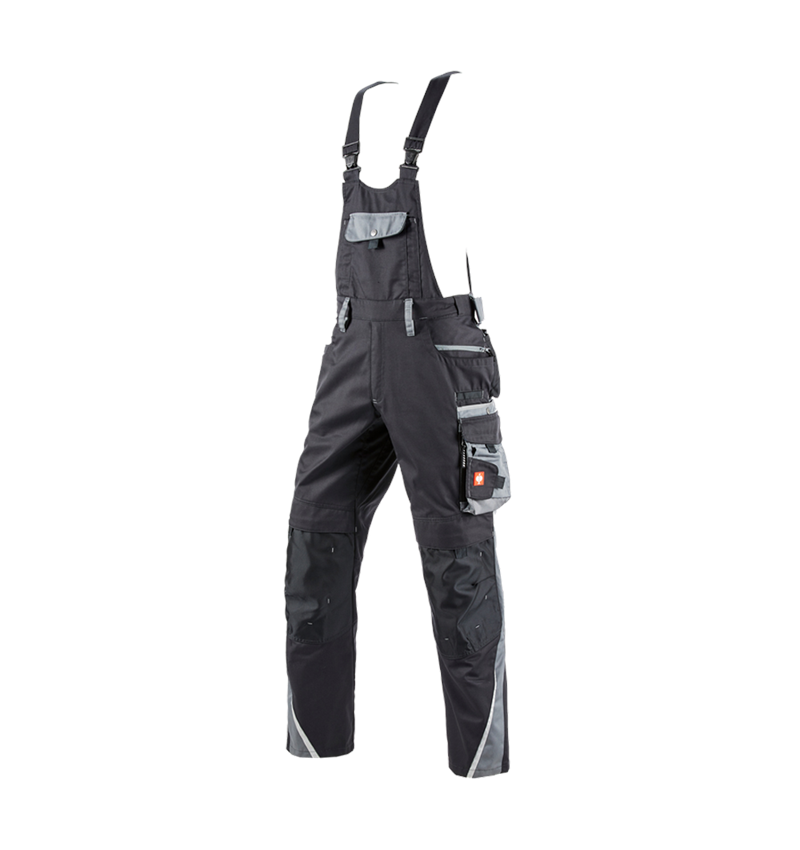 Work Trousers: Bib & brace e.s.motion winter + graphite/cement 2