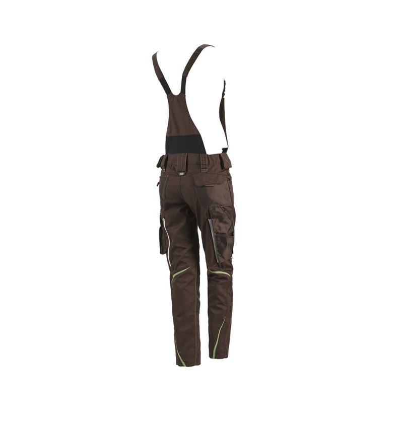 Work Trousers: Ladies' bib & brace e.s.motion 2020 + chestnut/seagreen 3