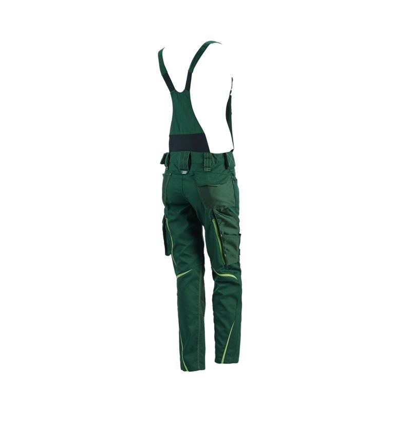 Work Trousers: Ladies' bib & brace e.s.motion 2020 + green/seagreen 3