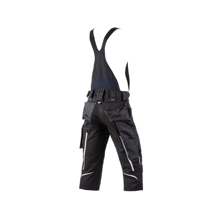 Work Trousers: 3/4 bib & brace e.s.motion 2020 + black/platinum 1