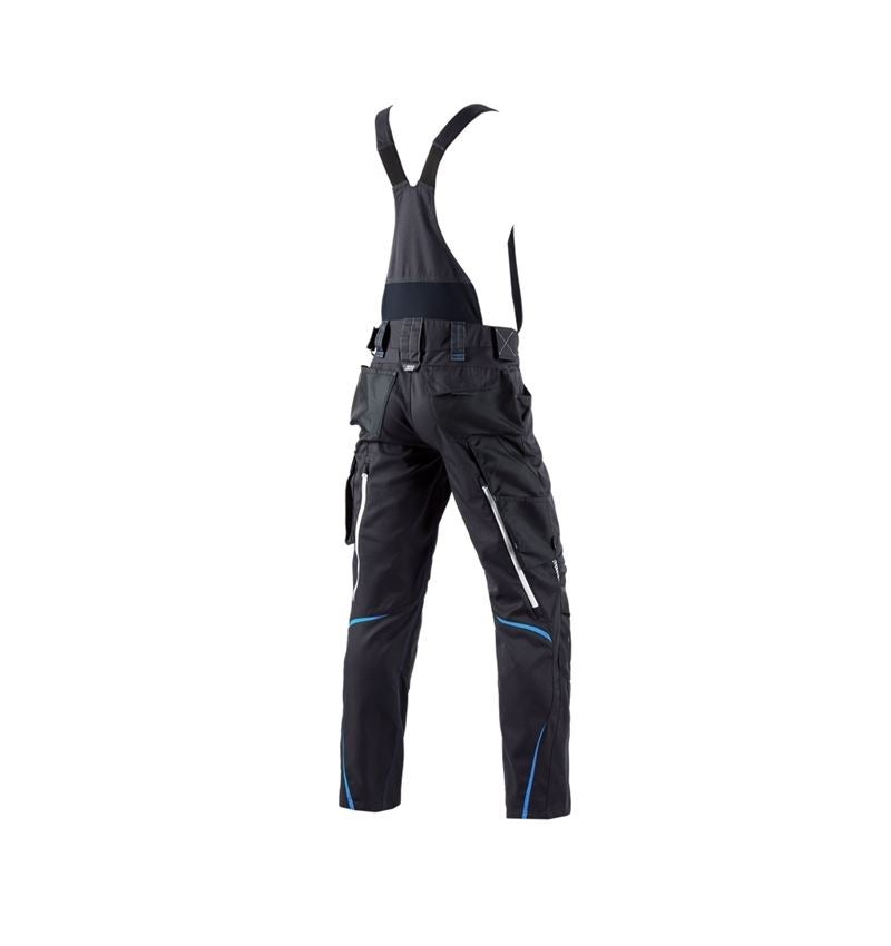 Pantalons de travail: Salopette e.s.motion 2020 + graphite/bleu gentiane 3