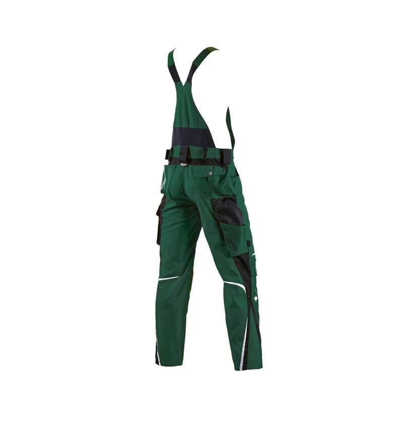 Pantalons de travail: Salopette e.s.motion + vert/noir 3
