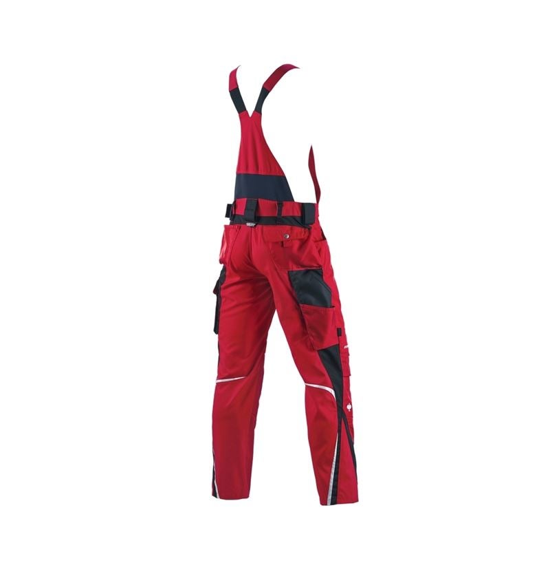 Pantalons de travail: Salopette e.s.motion + rouge/noir 3