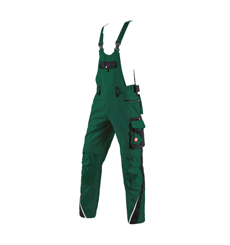 Pantalons de travail: Salopette e.s.motion + vert/noir 2