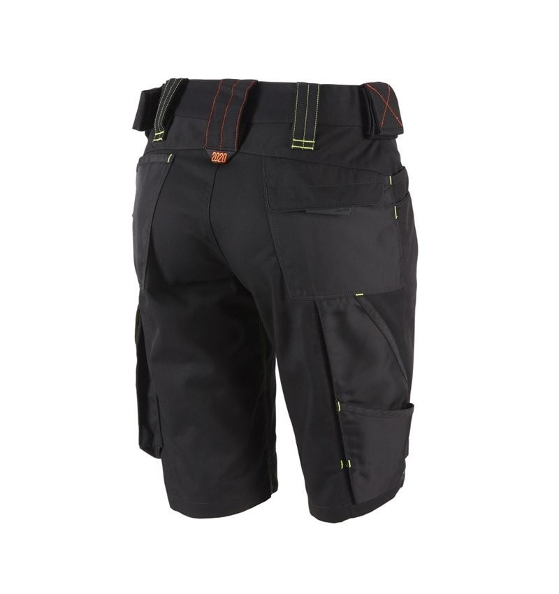 Work Trousers: Shorts e.s.motion 2020, ladies' + black/high-vis yellow/high-vis orange 3