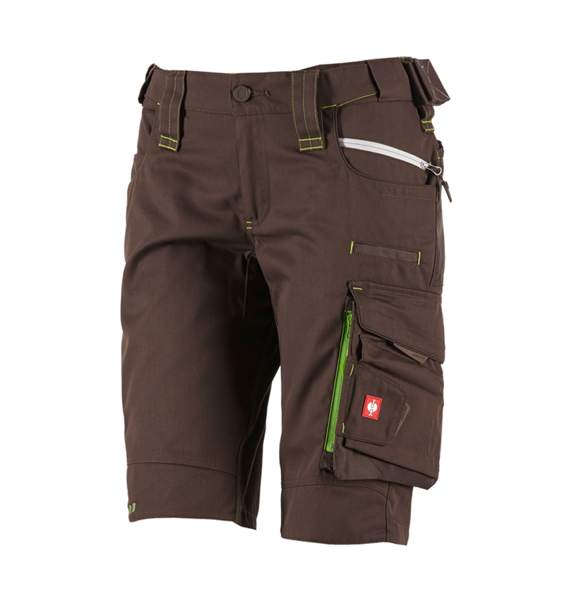 Work Trousers: Shorts e.s.motion 2020, ladies' + chestnut/seagreen 2