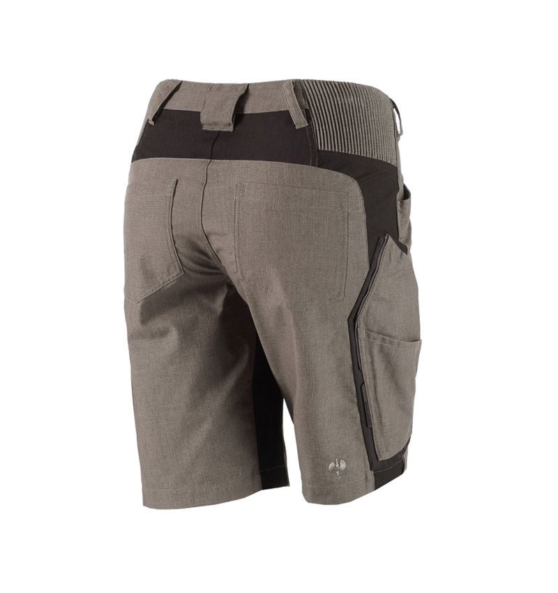 Work Trousers: Shorts e.s.vision, ladies' + stone melange/black 3