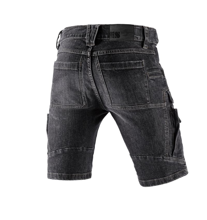 Pantalons de travail: e.s. Short en jeans cargo Worker POWERdenim + blackwashed 3