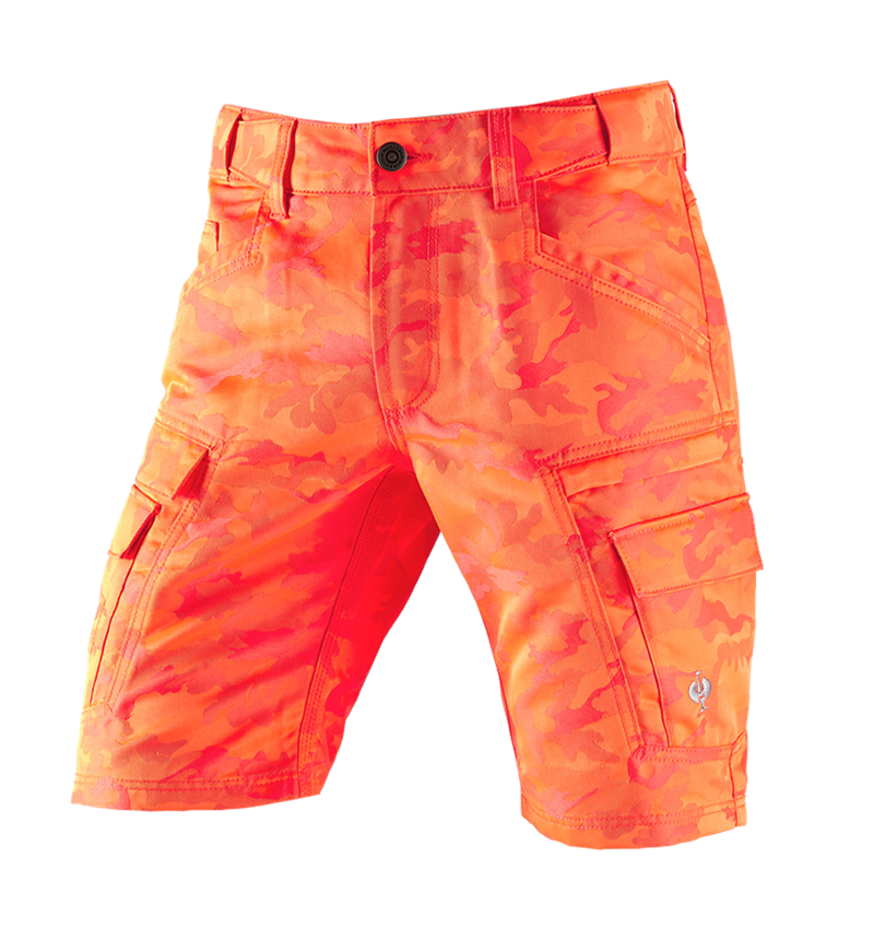 Work Trousers: e.s. Shorts color camo + camouflage red 2