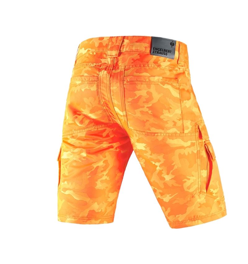 Pantalons de travail: e.s. Short color camo + camouflage orange 3
