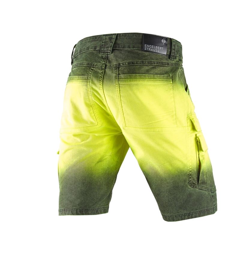 Pantalons de travail: e.s. Short color sprayer + jaune fluo/noir 3