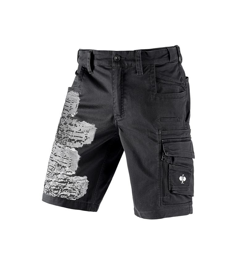Work Trousers: Shorts e.s.motion ten handcraft 22, ladies' + oxidblack-brushed