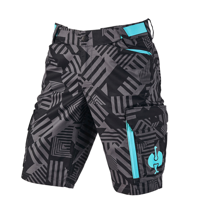 Work Trousers: Shorts e.s.trail + black/anthracite/lapisturquoise 2