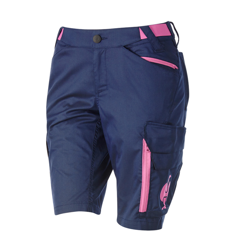 Work Trousers: Shorts e.s.trail, ladies' + deepblue/tarapink 5