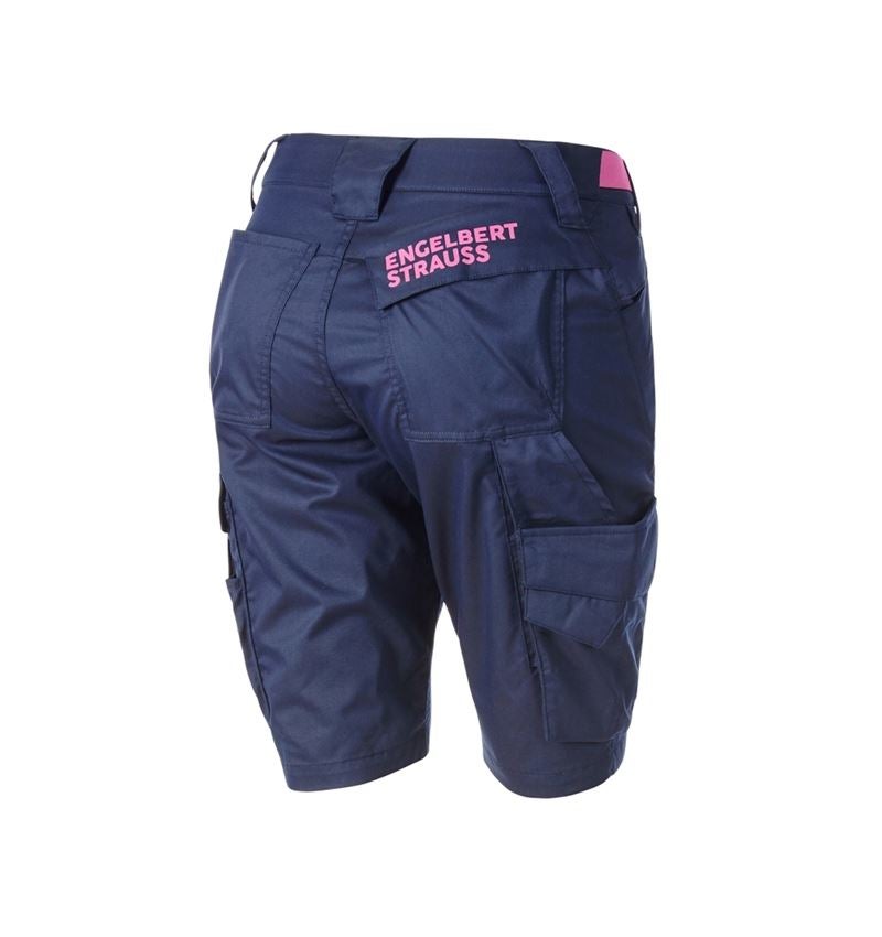 Pantalons de travail: Short e.s.trail, femmes + bleu profond/rose tara 6