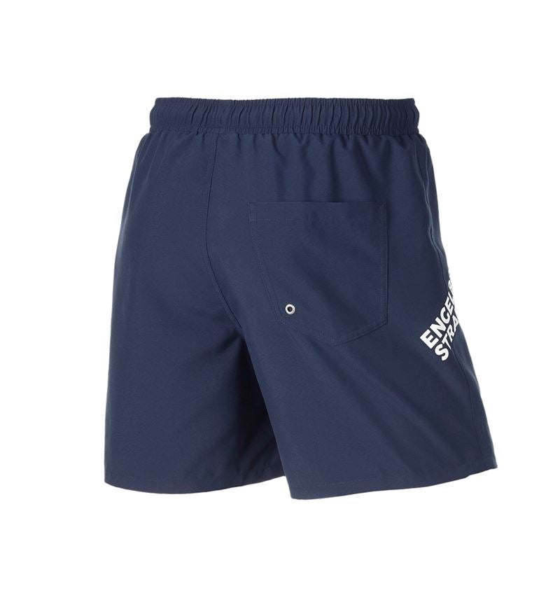 Pantalons de travail: Short de bain e.s.trail + bleu profond/blanc 4