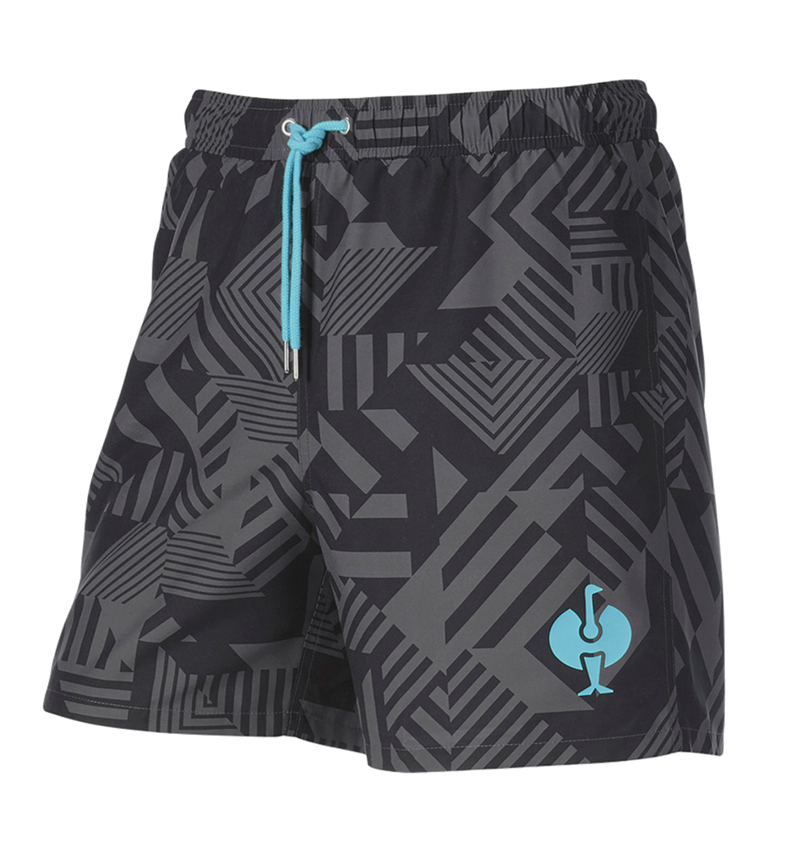 Work Trousers: Bathing shorts e.s.trail + black/anthracite/lapisturquoise 3