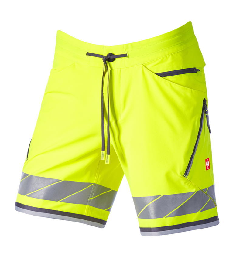 Pantalons de travail: Short fonctionnel réfléchissant e.s.ambition + jaune fluo/anthracite 8