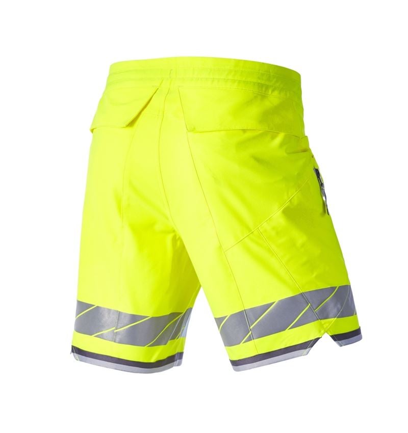 Work Trousers: Reflex functional shorts e.s.ambition + high-vis yellow/anthracite 9