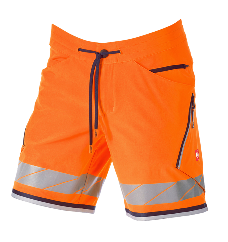Work Trousers: Reflex functional shorts e.s.ambition + high-vis orange/navy 8