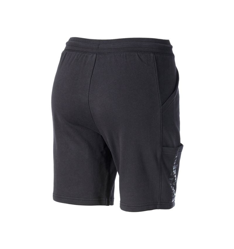Work Trousers: Sweat short light e.s.trail, ladies' + black 5